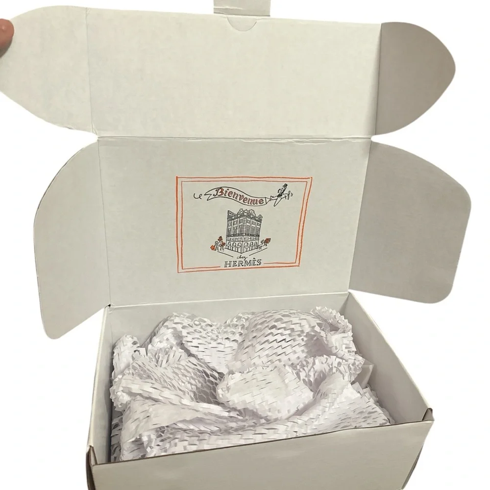 Hermès Box Bienvenue Print Artwork Shipping Box Packaging – 10” x 7” x 4”